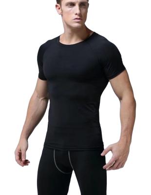 China Quickly Dry Breathable Mens Tee Shirts Muscle Fit Weightlifting Workout Gym Fitness T Shirts For Men for sale