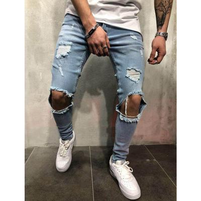 China Manufacturing Breathable Custom Design Ripped And Hole Mens Slim Fit Jeans Pants Jeans Mens Summer Casual Jean Pants for sale