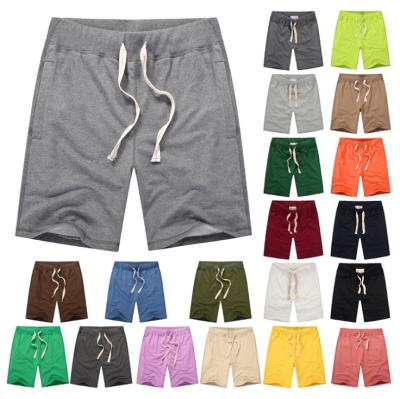 China Breathable High Quality 100% Cotton OEM Logo Customize White Sports Causal Mens Surf Beach Shorts Pants Solid Color French Terry Shorts for sale