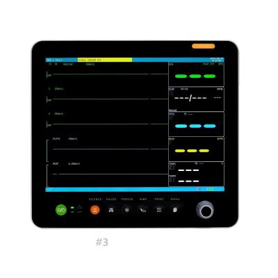 China Hospital ICU New Product 15 Inch Large Screen ICU Monitor Hospital Para Multi Medical Vital Signs Patient Monitor For Human Use for sale