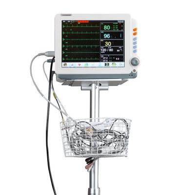 China Six Parameters 12.1 Inch Multipara Portable Patient Monitors For Hospital ICU Medical Patient Monitor With Optional Stand for sale