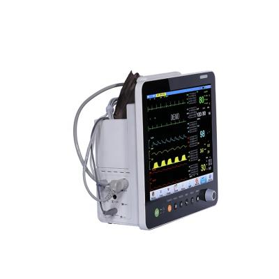 China Six Parameters 15 Inch Para Patient Monitoring 5 Handheld Remote Medical Patient Monitor Stand With etco2 Optional for sale