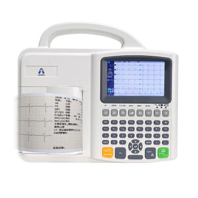 China Hospital Clinic Best Selling Portable 3 Channel Ecg Machine 12 Electrocardiograph Electrocardiograph Patient Cardiac ECG Lead Price for sale