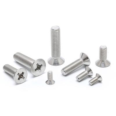 China ISO SS304 7046 Stainless Steel Flat Countersunk Head Screws Flat Countersunk Head Machine Screw for sale