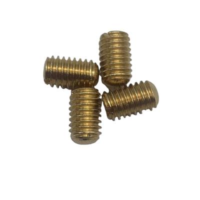 China Copper and Copper Alloys Screws Flat End Slotted Hand Slotted Non-Standard Processing Screw for sale