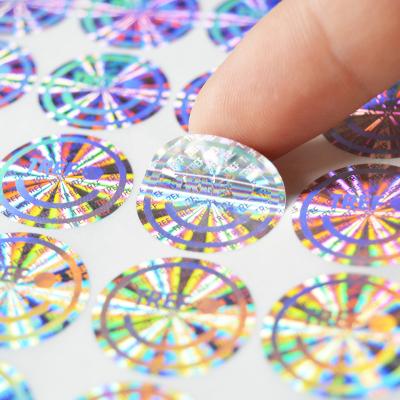 China Anti-Counterfeit Chinese Factory Coffee 3d Security Seal Stickers Custom Hologram Transparent Paper Sticker for sale