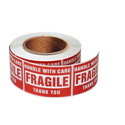 China Factory Price Heat Sensitive Custom Size Brittle Private Label Labels Fragile Printing for sale