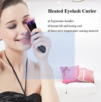 China Small Electric Eyelash Curler With Double Pad , Portable Heat Up Eyelash Curler for sale