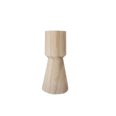 China Hot Sale Romantic Wooden Candle Holder Candlelight Party Wedding Candlestick Glow Home Modern Wooden Decorative Wholesale Hot Romantic Decor for sale