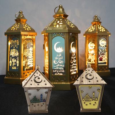 China Engraving Ramadans Moon LED Bedroom Lights Hanging Decoration Ramadan Pendant Eid Mubarak Muslim Islam Ramadan LED Light Wood Wooden Bedroom Hanging Pendant for sale