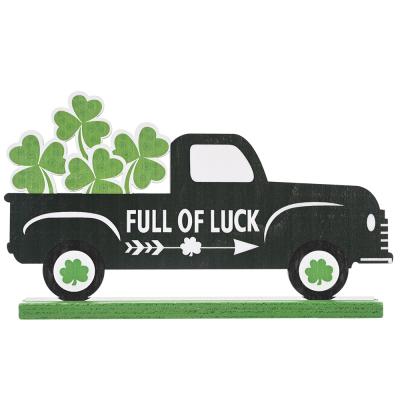 China Festival Decoration Amazon Hot Sale St. Patrick's Day Banner Porch Sign Decor Hanging Shamrock Lucky Couplet Decorations For Home Exterior Wall Door for sale