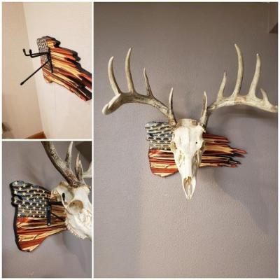 China Luxury Rustic Europe Euro Country Cavity Display Trophy Mount Kit, Wooden Wall Decor Deer, European Deer Mount Plaque Wall Art Decor for sale