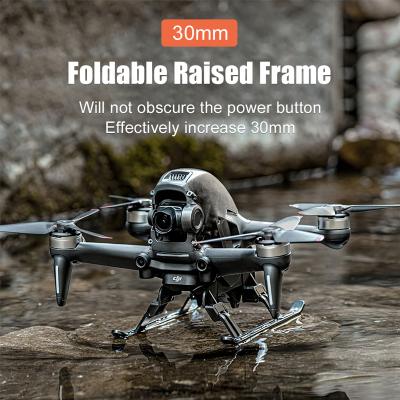 China STARTRC Lightweight for DJI FPV Released Foldable Landing Gear Step Up 30mm Anti-Drop Skid Protector Support Leg for FPV Drone for sale