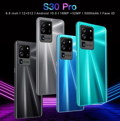 China S30Pro 6.6Inch 12GB 512GB Dual SIM Full Screen Android Phone Cell Phones Face 6.6 Inch Android Smartphone Mobile Phone for sale