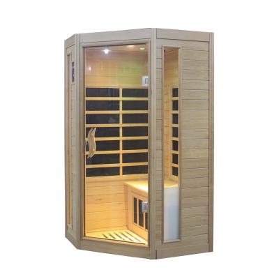 China Computer Control Panel Sauna Eco-friendly Outdoor Infrared Bath Room Wooden Steam Sauna Room for sale