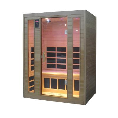 China Computer Control Panel High Quality Home Use Wooden Far Infrared Steam Sauna Dry Room for sale