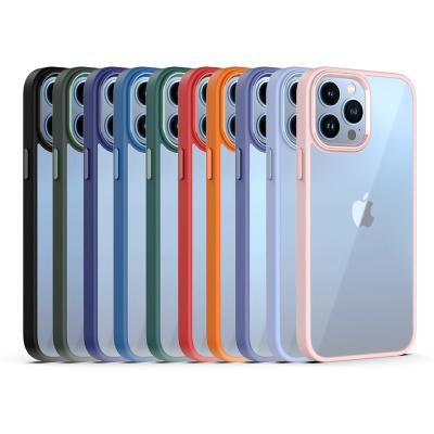 China Hot Selling Shockproof Reinforced Shockproof Clear PC Bumper TPU Phone Case Acrylic Cover For iPhone 13 pro 12 11 Max XR XS X 87 6 plus for sale