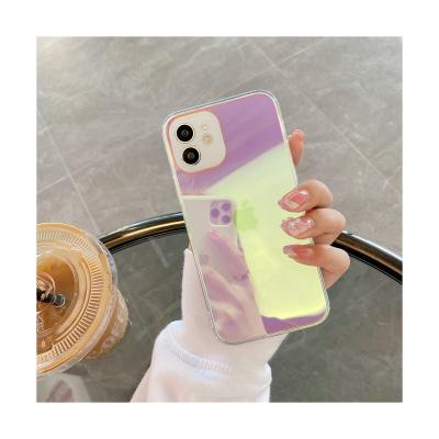 China Aurora Gradient Shockproof 1.5mm Acrylic Mobile Phone Case Supplier Cover For iPhone 13 pro 12 11 XR max XS X 8 7 6 plus mini for sale