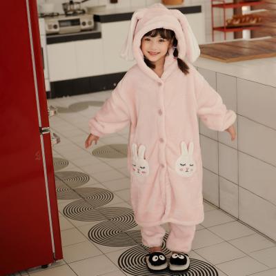 China Children Thermal Girls' Clothing Sets Night Suits Thick Sleepwear Child Pajamas Winter for sale