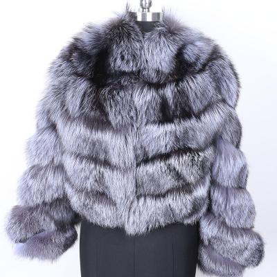 China Winter Anti-wrinkle real fox fur jacket parka women natural fur coat women real fox fur coat for sale