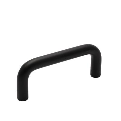 China LS511 Modern Wholesale Aluminum Cheap Industrial Cabinet Door Pulls Handle Bridge Solid Black for sale