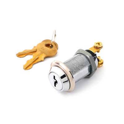 China High Security JK203 2341 2341 Switch Key 19mm Screw Terminal Gold Zinc Alloy Master Switch Lock for sale