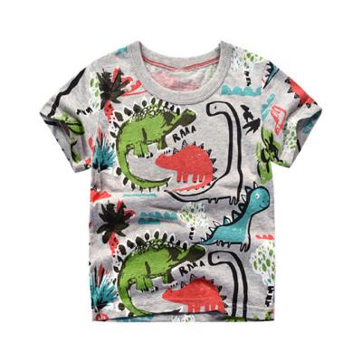 China Mudkingdom Pattern Cotton Kids Clothing Summer Baby Anti-Shrink Clothes Loose Boys T-shirt for sale