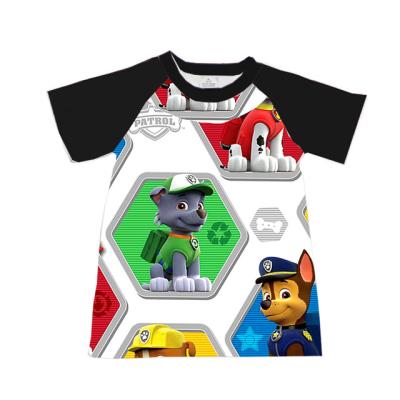 China New Wholesale Anti-shrink Dog Printing Wholesale Children's Equipments Baby Boy Baby Boy T-shirt for sale