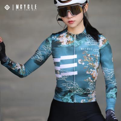 China Breathable Mcycle High Quality Cycling Sportswear Quick Dry Bike Jersey Bicycle Shirt Breathable Long Sleeve  Anti UV Cycling Jersey Women for sale