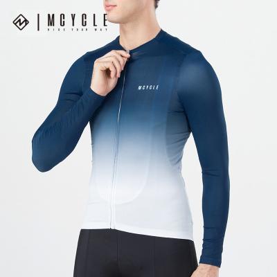 China Breathable Mcycle Customize Men's Cycling Clothing Silk Milk Fabric Quick Dry Cycling Shirts Breathable Long Sleeve Aero Cycling Jersey for sale