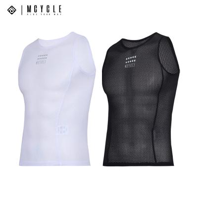 China Race cutting Mcycle Men's Black Cycling Vest Quick Dry Sport Undershirt with High Elasticity Wicking Sport Base Layer for sale