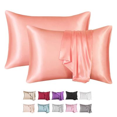 China Anti-Static Custom Envelope Mulberry Satin Silk Pillowcase Cushion Luxury Modern Decorative Pillow Case Cover For Hair And Skin for sale