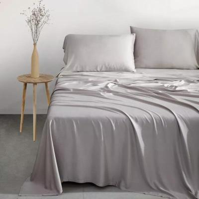 China Anti-Bacteria Factory Price Bamboo Bed Linen Sets Bed Sheet Set 4Pcs Home Bedding Set for sale