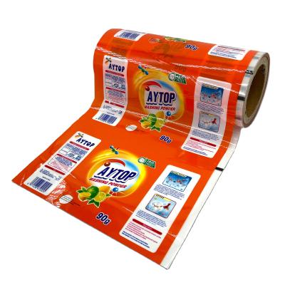 China Barrier Printing Custom Service With Packaging Design Automatic Laundry Detergent Washing Powder Film Roll for sale