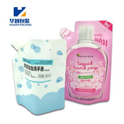 China Hand Sanitizer Shampoo Liquid Soap Spout Moisture Proof High Quality Reusable Wash Pouch for sale