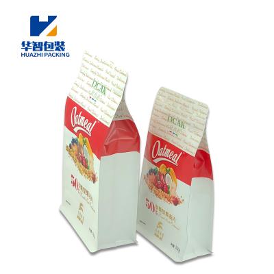 China Custom Printing Eight Printing Serving Aluminum Foil Flat Bottom Bag Side Sealing Bag Oatmeal Dried Fruit Moisture Proof Bag for sale