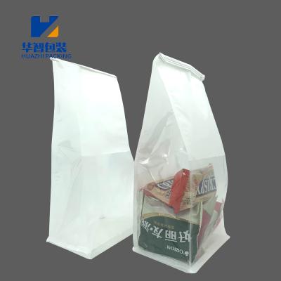 China Tin Tie Kraft Paper Flat Bottom Moisture Proof Baking Packaging Bag With Window For Bread Snack Packing for sale