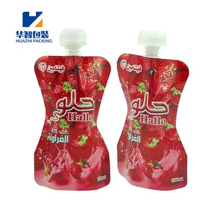 China Custom Stand Up Barrier Liquid Fruit Juice Packaging Bag Doypack Bag Juice Drink Pouch Spout Packaging Bag for sale