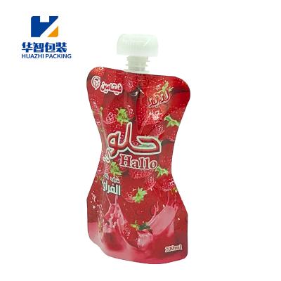 China Custom Serve Reusable Barrier Holder Juice Liquid Packaging Spout Doypack Pouch Plastic Bag Spout Printing for sale