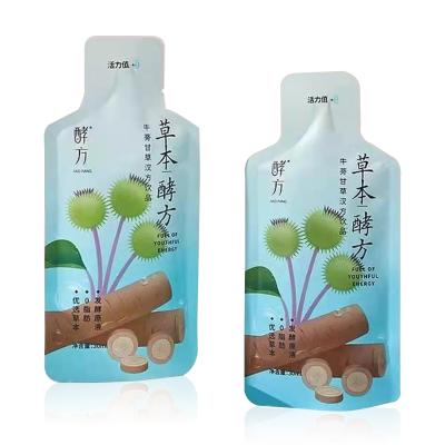 China Custom Stand Up Barrier Liquid Fruit Juice Packaging Bag Doypack Bag Juice Drink Pouch Spout Packaging Bag for sale