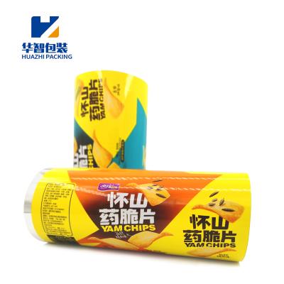 China Printing Utility Moisture Proof Custom Plastic Flexible Aluminum Foil For Automatic Potato Chips Packaging Roll Film for sale