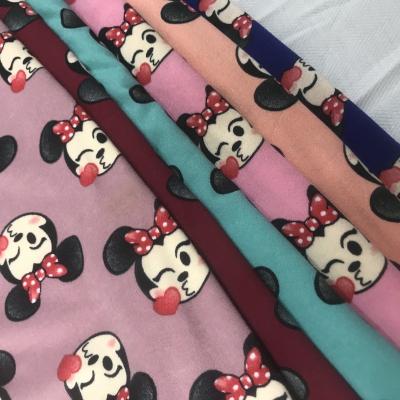 China 95% Polyester 5% Elastane DBP Fabric Double Brushed Polyester Fusible Custom Printed Fabric for sale