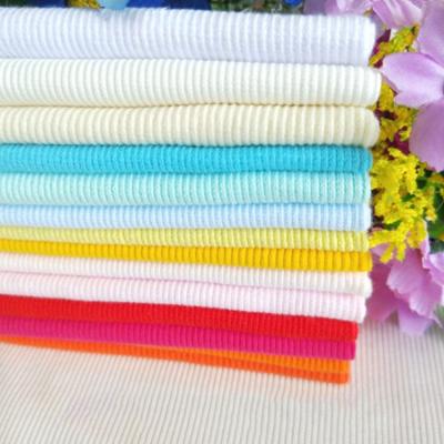 China Cheap Striped Memory Fabric , High Quality Knitted Ribbed Sportswear Fabric for sale