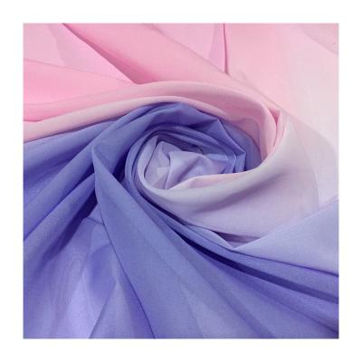 China Memory 100D Gradient Yarn Chiffon Chiffon Performance Dance Wear Fabric Width for sale