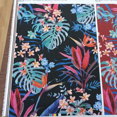 China Memory Woven Four Way Stretch Fabric Soft Touch 50D 75D 100D 70-110 Gsm Paper Printing Woven Fabric For Dress for sale