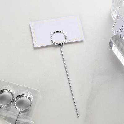 China Metal Welcome Card Holder Modern Wedding Name Card Number Sign Stainless Steel Display Sign Holder for sale