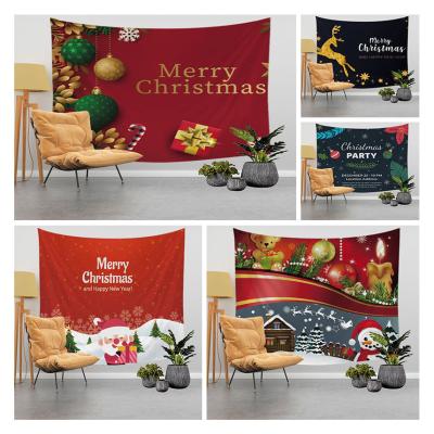 China Latest Nodic Santa Clause Digital Home Living Room Wall Tapestry 2021 Nordic Style Christmas Day Decoration for sale