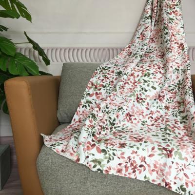 China Wholesale Blackout Home Textile Leaves Printing Blackout Curtain For Living Room Window Curtain Fabric for sale