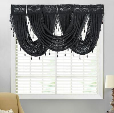 China 100% Curtains, Cheap Decoration Style Polyester Valance High Quality Luxury European Curtains In Valance For Living Room for sale