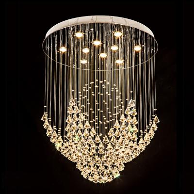 China Modern Luxury Home Decor Living Room Lamps Crystal Led Chandelier Pendant Light for sale